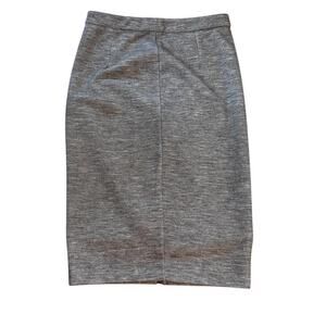 Halogen Heather Grey Midi Pencil Skirt Back Zipper Details Stretchy